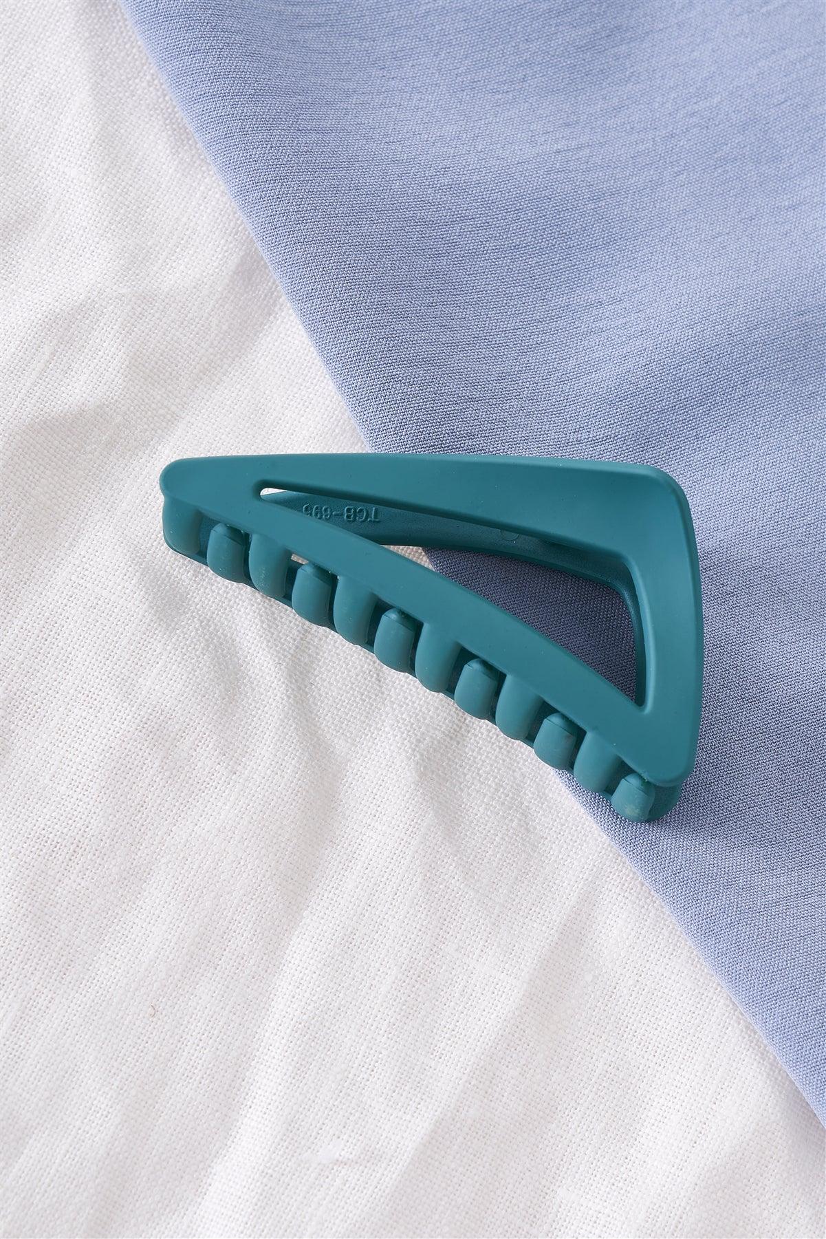 Matte Sea-Green Geo Claw Hair Clip /3 Pieces