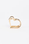 Gold Small Heart Shaped Cut-Out Hair Clip /3 Pieces