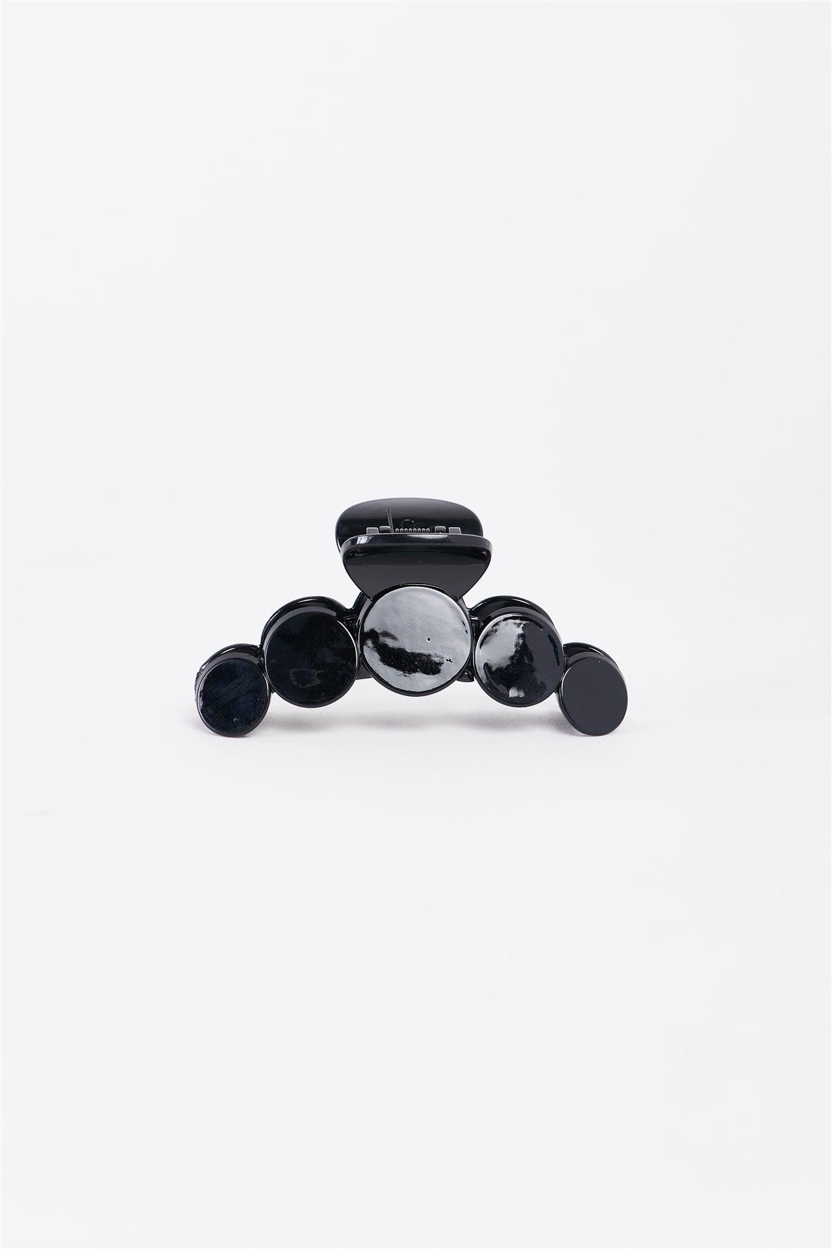 Black "Bubble" Glossy Hair Clip /3 Pieces