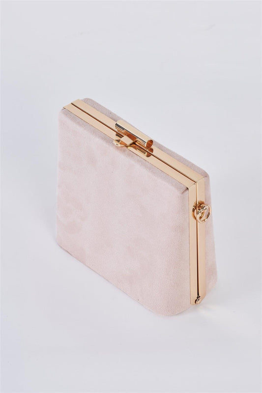 Beige Chic Suede Clutch Bag /1 Bag