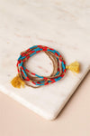 Turquoise Beaded Braceletes /6 Pieces