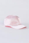 Pink Satin Baseball Cap With Adjustable Velcro Strap /6 Hats