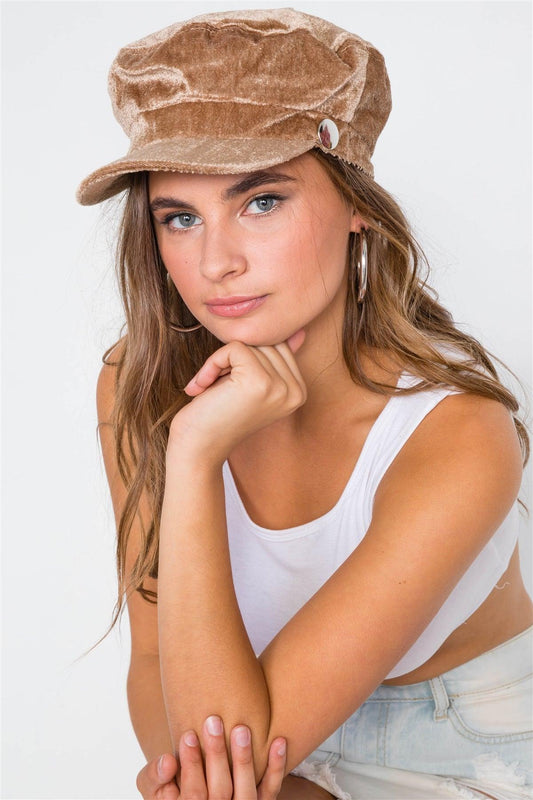 Velvet Khaki Cabby Hat /3