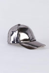 Silver Baseball Cap With Adjustable Velcro Strap /6 Hats