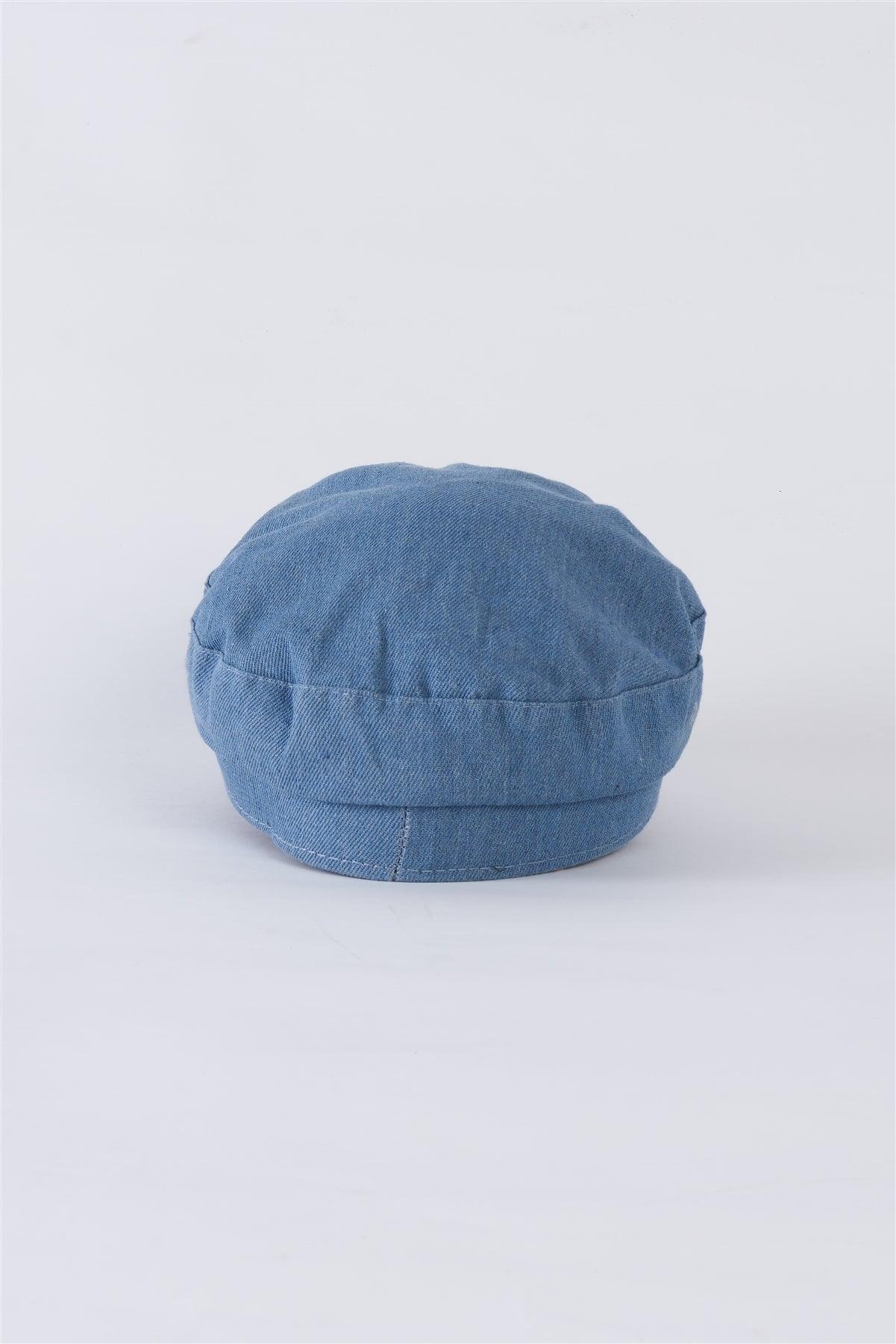 Light Denim Distressed Cabby Hat /3 Pieces