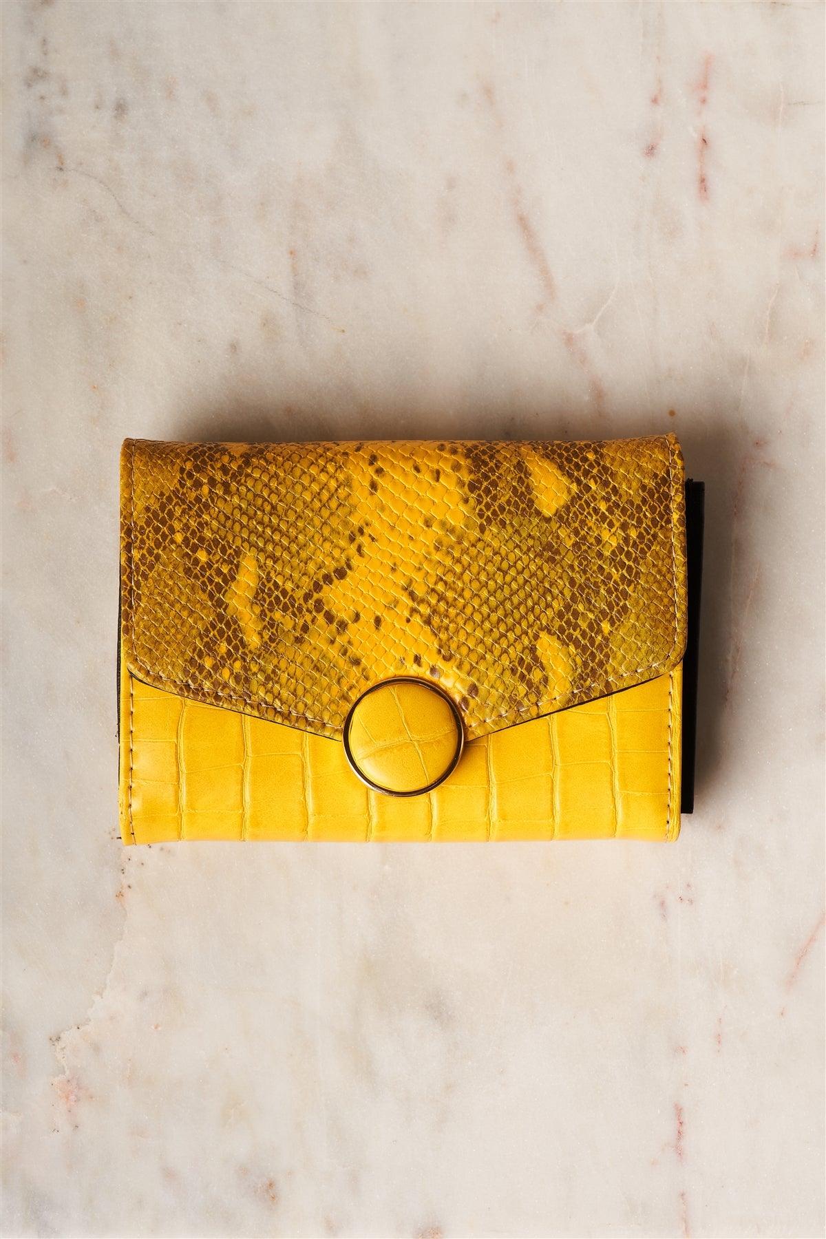 Yellow Snake Python Three Way Wallet /3 Pieces