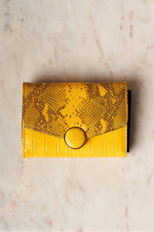 Yellow Snake Python Three Way Wallet /3 Pieces