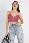 Berry Triangle Sleeveless Crop Top /4-1-1