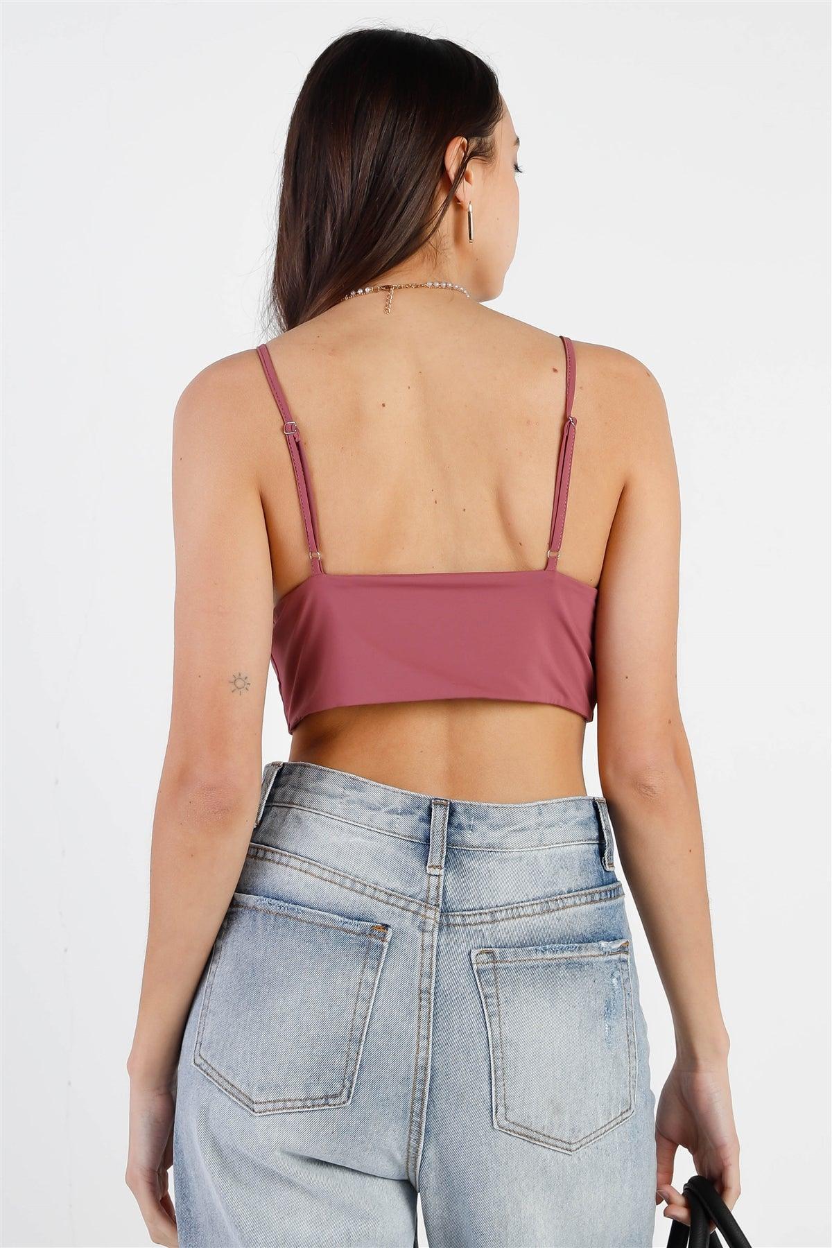 Berry Triangle Sleeveless Crop Top /4-1-1