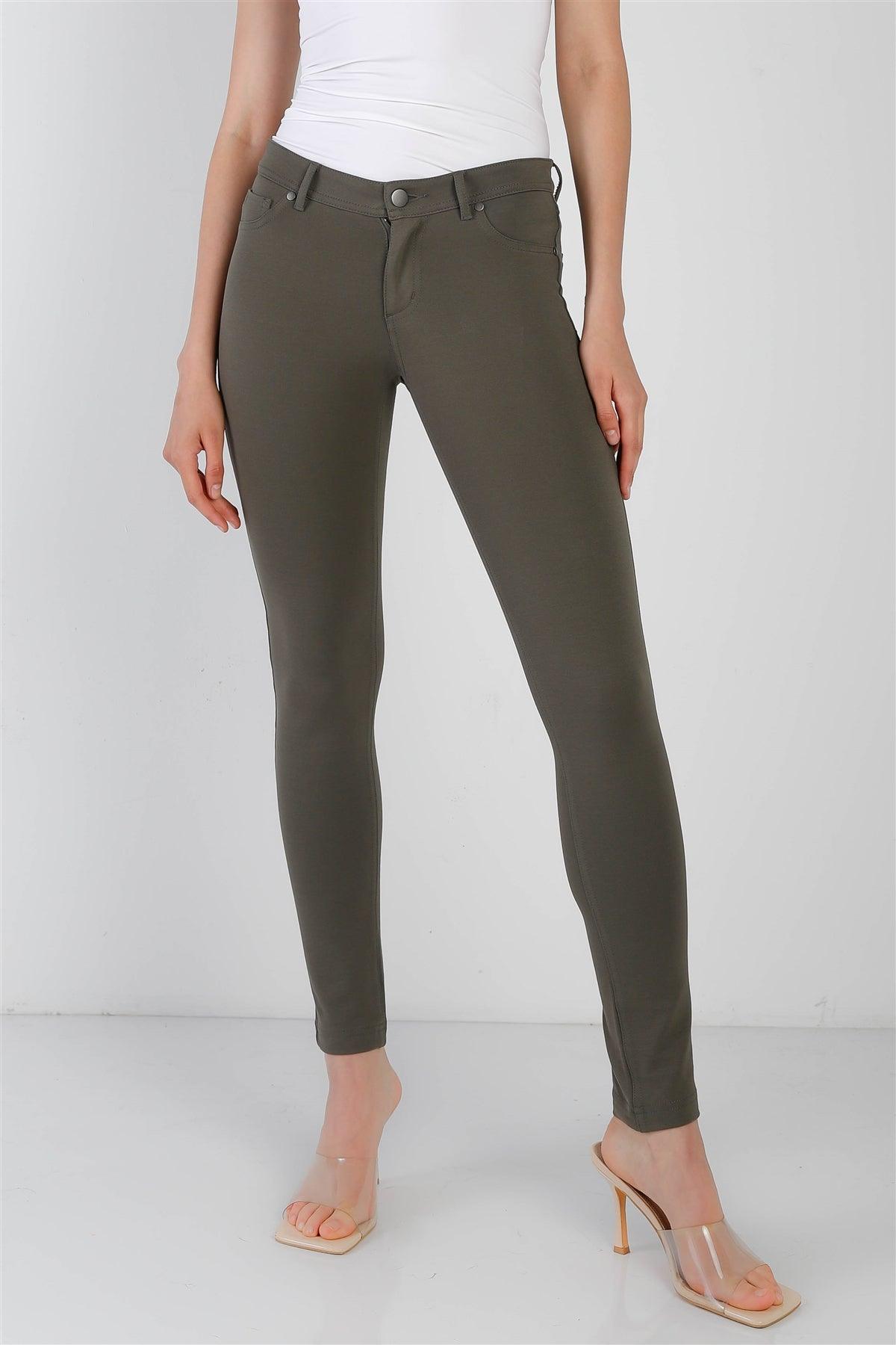 New Olive Mid Rise Skinny Pants /2-2-2