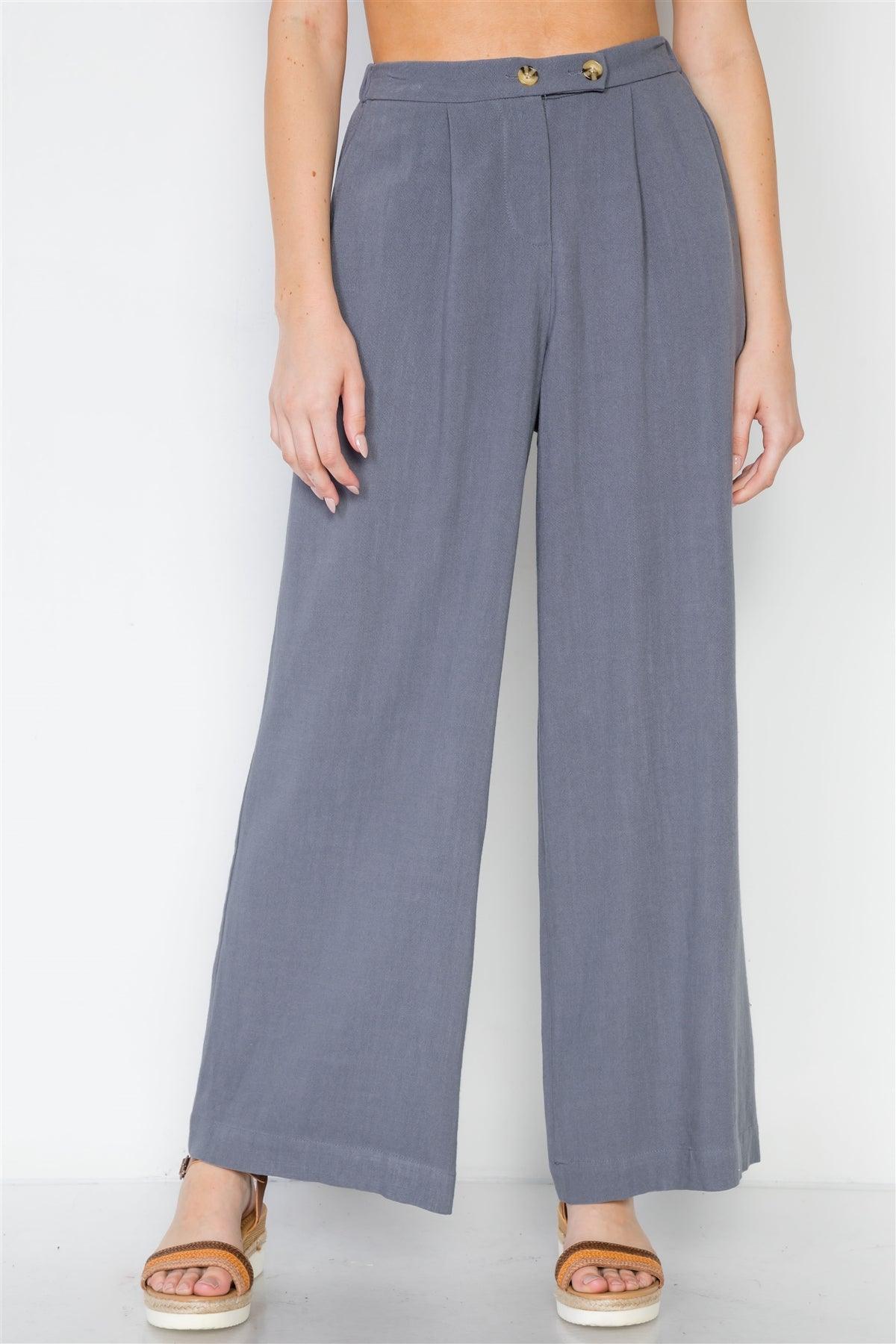 Slate Wide Leg High-Waist Pants /2-2-2