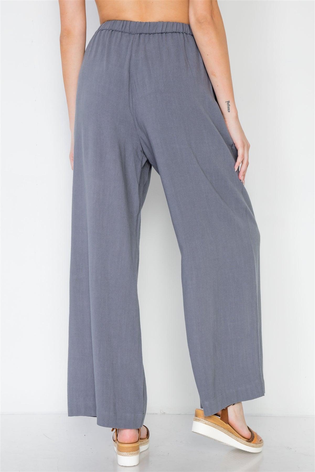 Slate Wide Leg High-Waist Pants /2-2-2