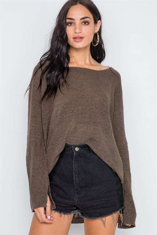 Coco Scoop Neck Long Sleeves Sweater /2-2-2