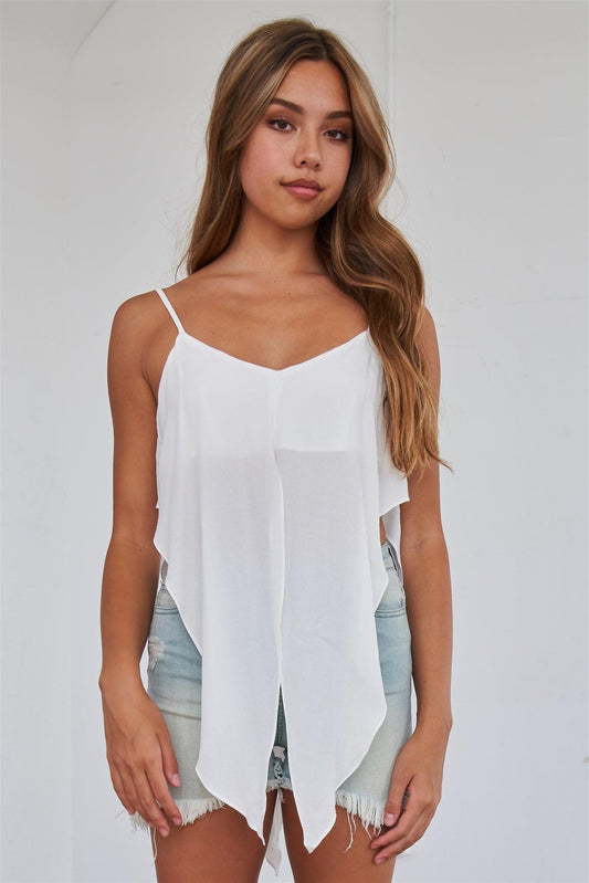 Wholesale Off-White Wrap Waist Cami Top