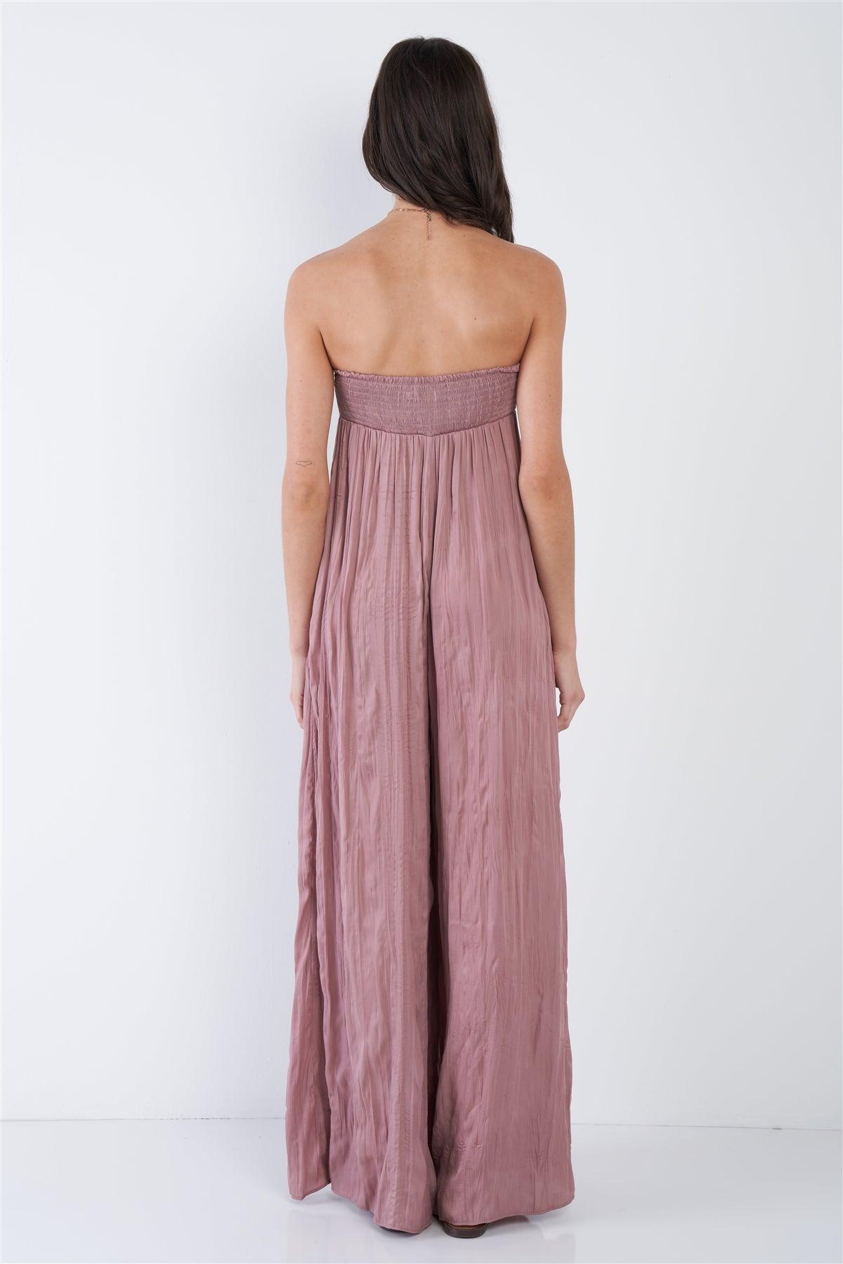 Wood Rose Sleeveless Wide Leg Relaxed Fit Jumpsuit  /2-2-1