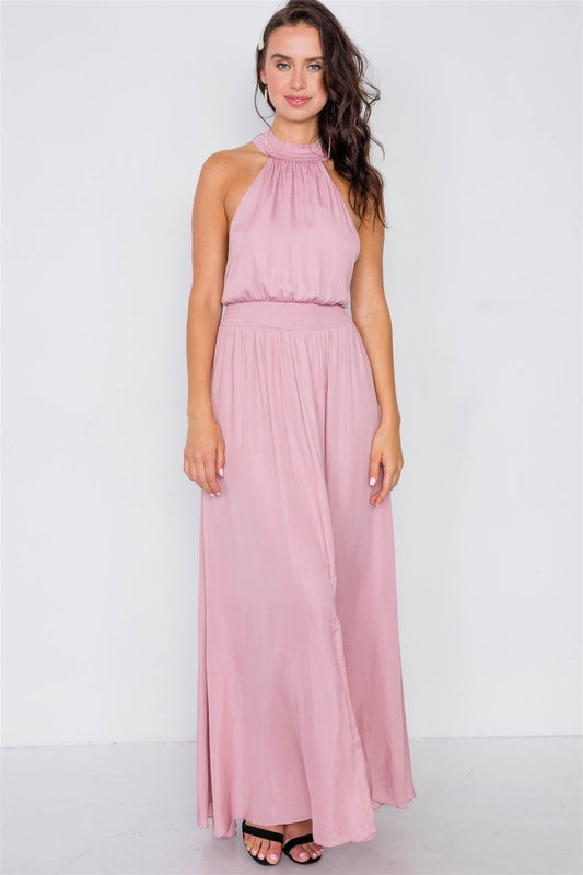 Halter Mauve Slit Maxi Dress /3-2-1