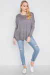 Dust Loose Fit Long Sleeve Cut-Out Sweater /1-1-1