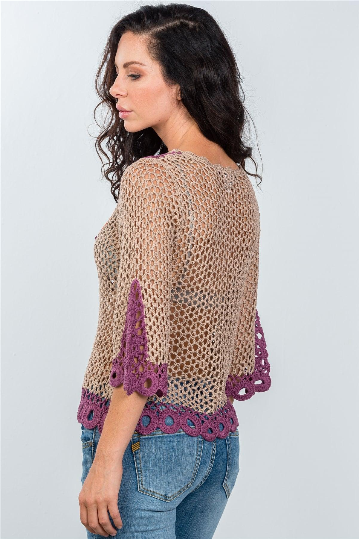 Bohemian Mocha Knitted Top /3-3