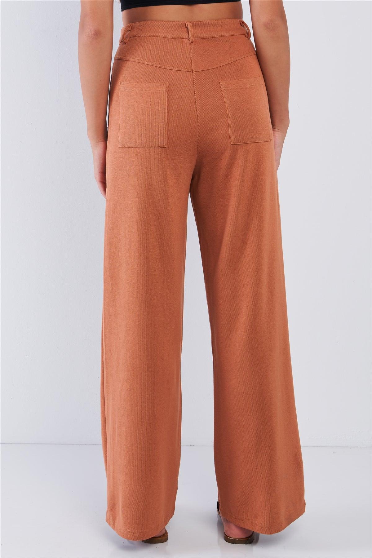 High Waisted Stretchy High Quality Casual Pant Relaxed Fit Camel Pant /3-2-1