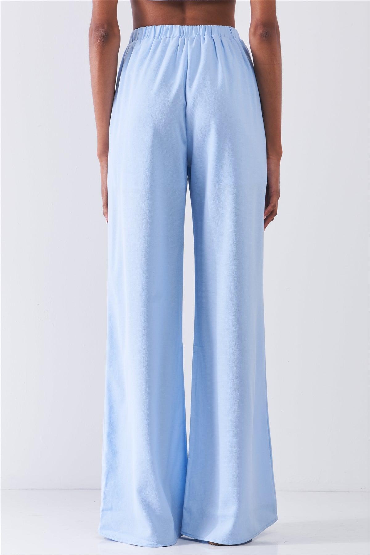 Endless Summer Sky Blue High Waist Flowy Wide Leg Pants /1-1-2-2-1