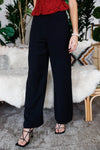 Black Classic High Waist Wide Leg Pants /1-2-2-1