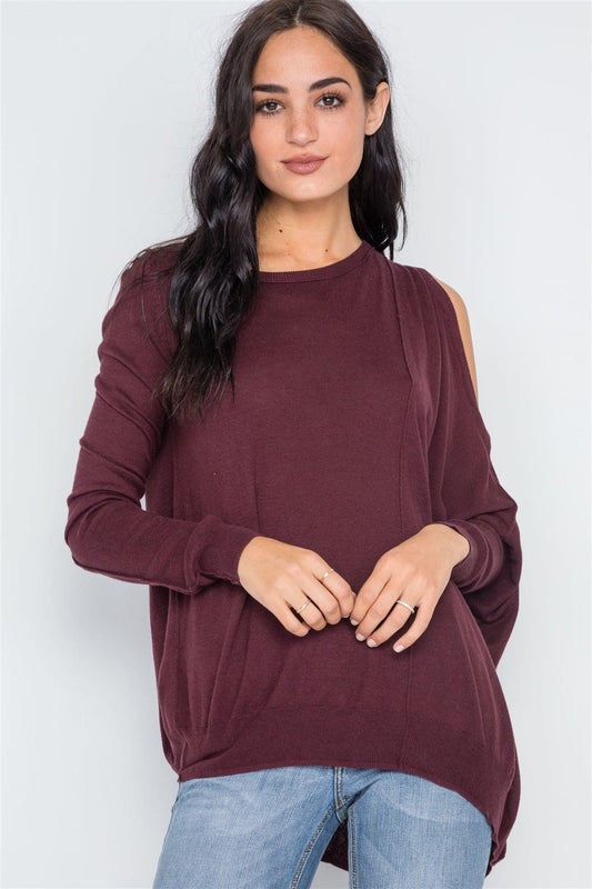 Bloody Cooper Asymmetrical Hem Seamed Sweater  /3-2-1