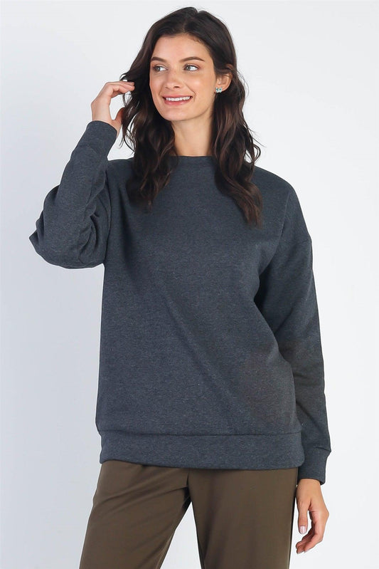 Charcoal Long Sleeve Sweater /1-1-1