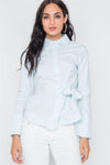 Light Blue Button Down Site Tie Top /3-2-1