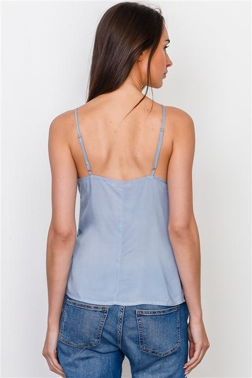 Blue Sleeveless Side Tie Top /3-2-1