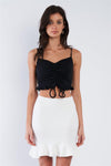 White Mermaid Frill Hem Mini Skirt  /2-2-2