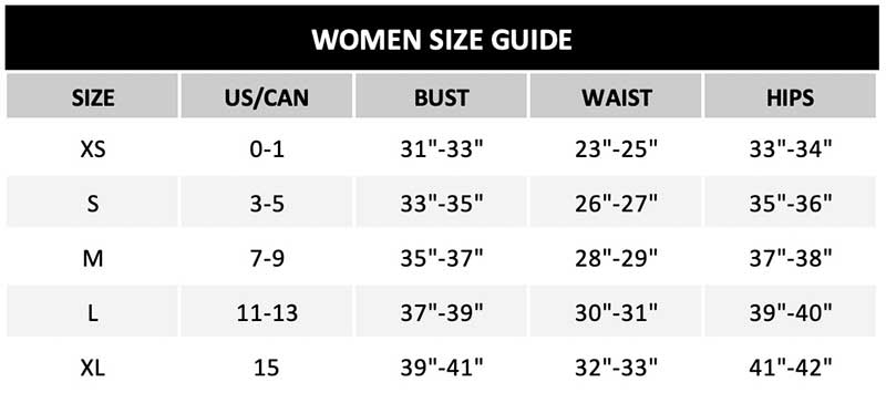 Women's Clothing Size Guide, Ladies' Size Chart